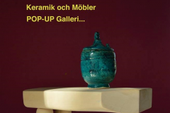 Exhibitionposter. Jar, pinched., stool by Andreas Nobel